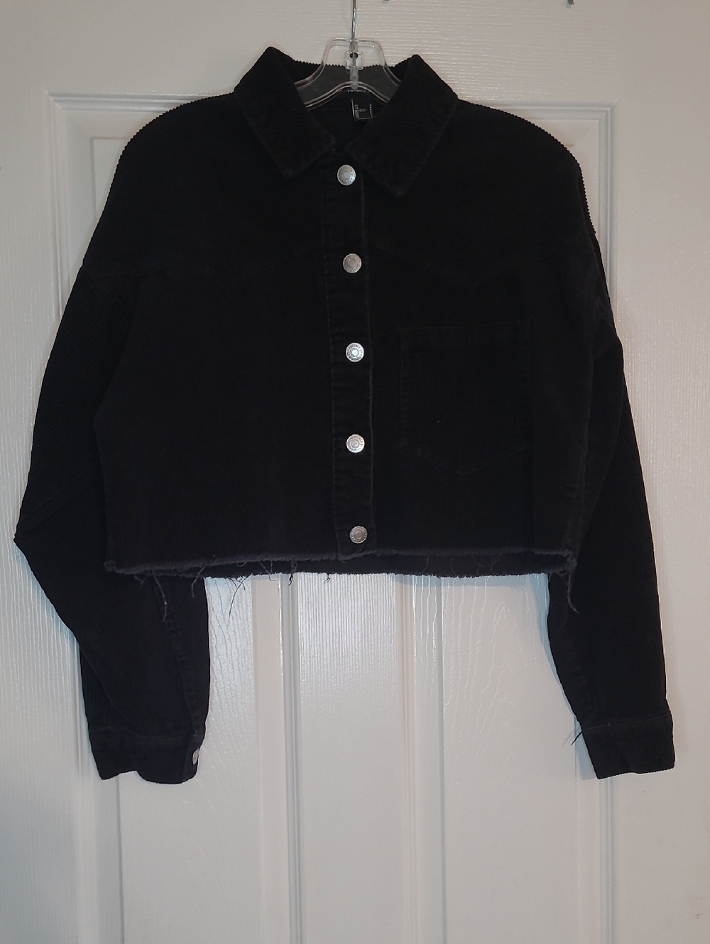 Forever 21 Black Cropped Corduroy Jacket